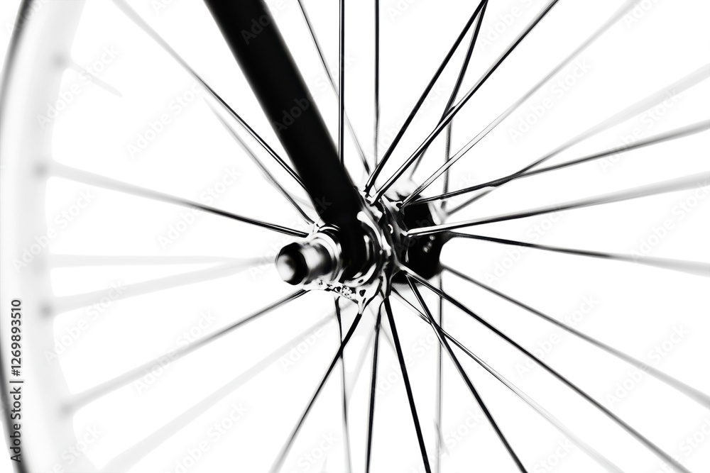 The intricate beauty of a bicycle wheel captures the essence of cycling innovation and design isolated on transparent background The intricate beauty of a bicycle wheel captures the essence of cycling innovation and design isolated on transparent background