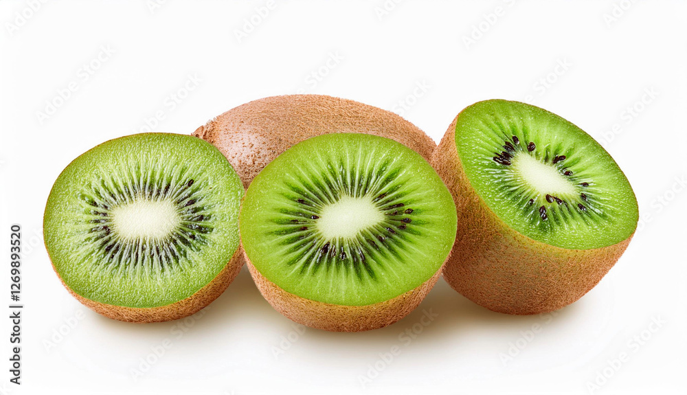 Fototapeta premium Three Slices of Fresh Kiwi