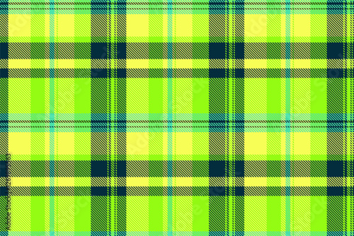 Strip textile background fabric, bathroom check tartan plaid. Grid texture seamless vector pattern in bright and lime colors.