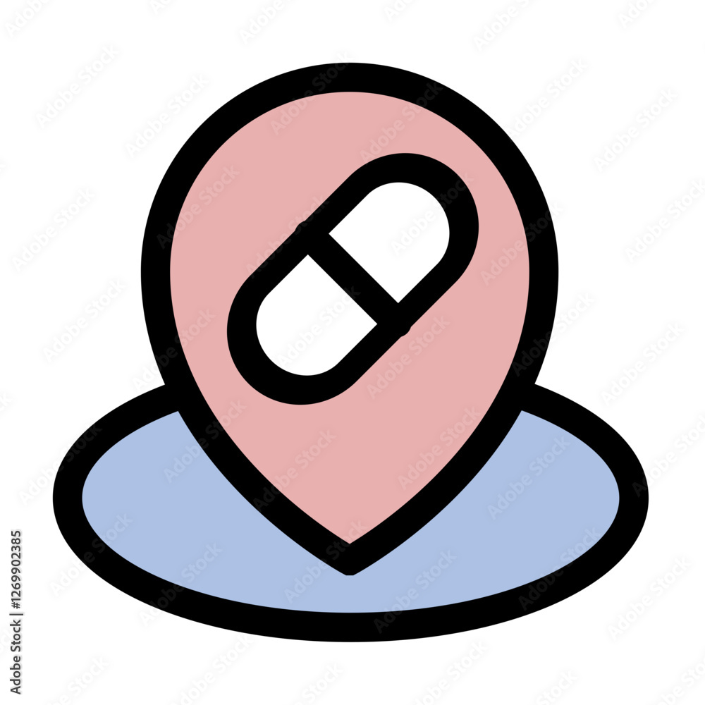 Medical pills - clean and modern pharmacy and medicine icon. Medical pills - clean and modern pharmacy and medicine icon.
