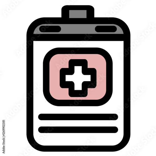 Medical hospital notes - clean and modern pharmacy and medicine icon