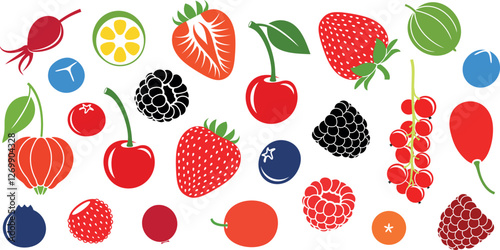 Berry logo. Isolated berry on white background