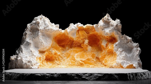 Whipped Cream Mountain on Stone Pedestal photo