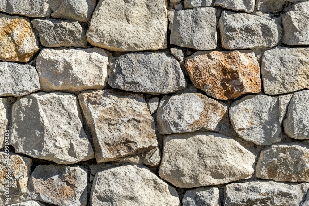 Stacked gray stone wall textured surface. Neural network AI generated Stacked gray stone wall textured surface. Neural network AI generated