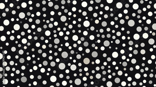 Monochromatic Polka Dot Pattern: A Symphony of Circles on a Dark Canvas
