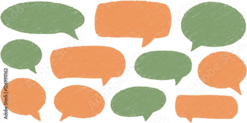 Set of comic speech bubbles. Cartoon vector illustration