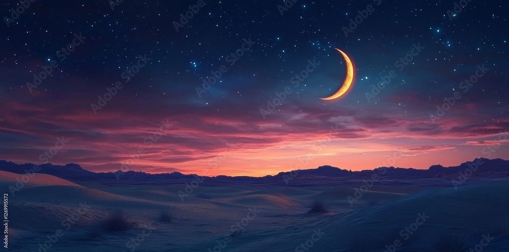 Ramadan's commencement is symbolized by the crescent moon and stars in stock imagery Ramadan's commencement is symbolized by the crescent moon and stars in stock imagery