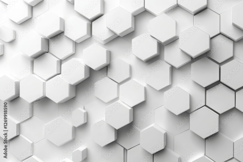 Abstract white background with a hexagonal pattern for a technology concept vector presentation design background. Copy space available Abstract white background with a hexagonal pattern for a technology concept vector presentation design background. Copy space available