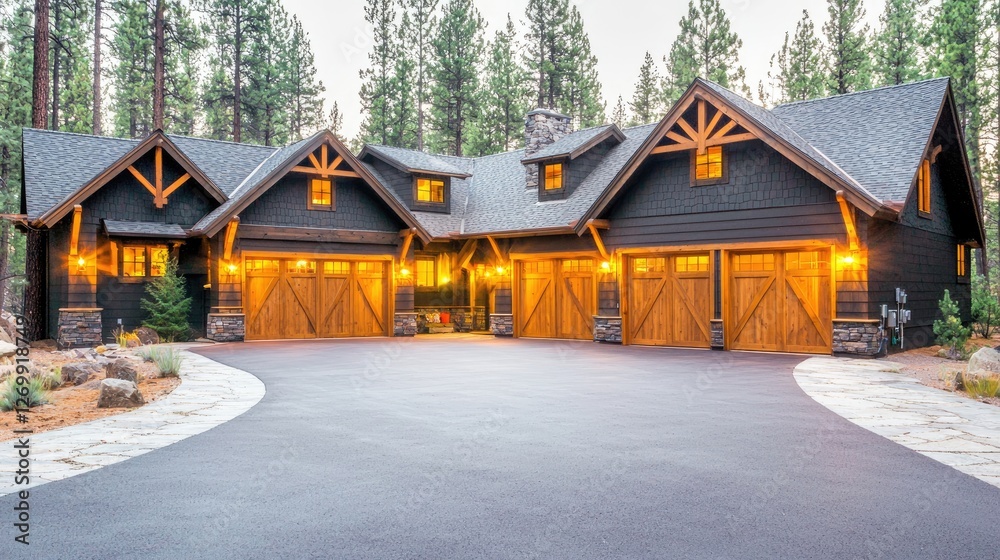 custom made wallpaper toronto digitalLuxury Mountain Home Exterior with Driveway