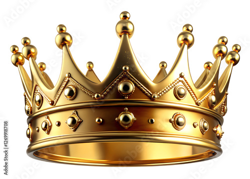 golden crown isolated on white background