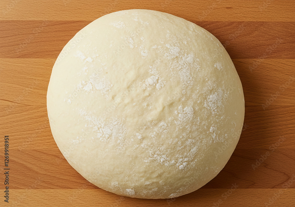 round ball of bread dough resting on wooden board isolated on white background round ball of bread dough resting on wooden board isolated on white background