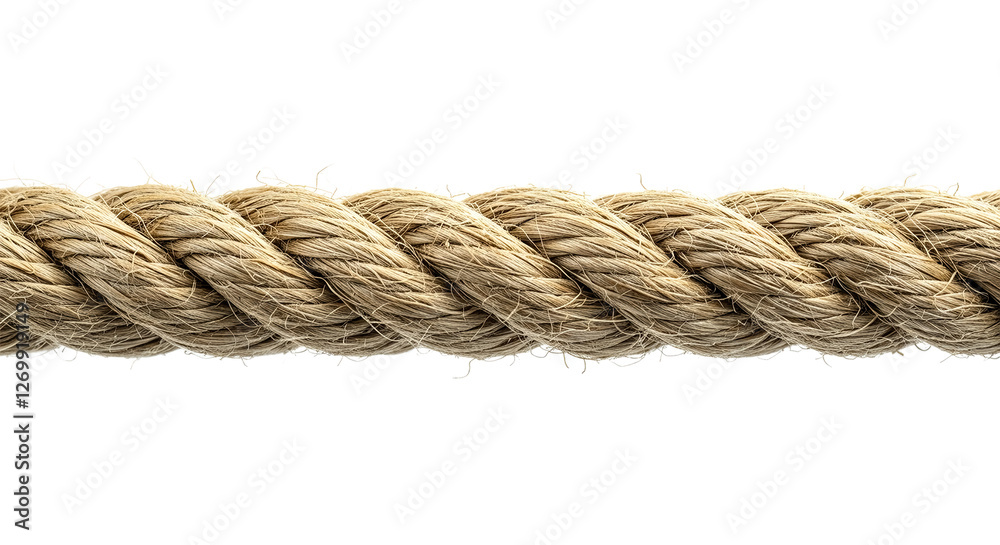 Fototapeta premium Hemp rope isolated on white background