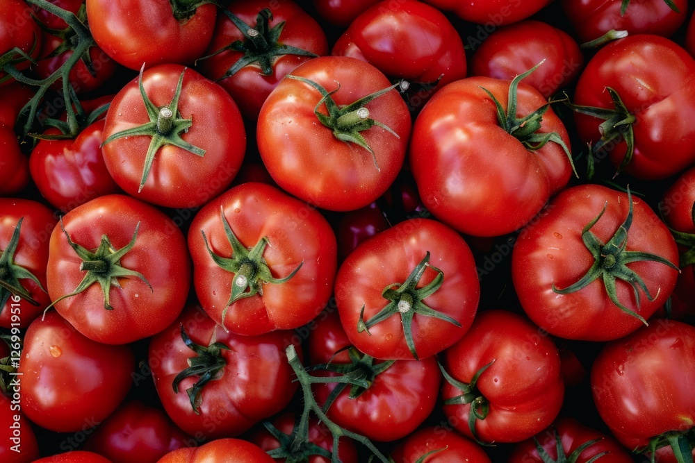 Fresh red tomatoes in close-up view. Neural network AI generated Fresh red tomatoes in close-up view. Neural network AI generated