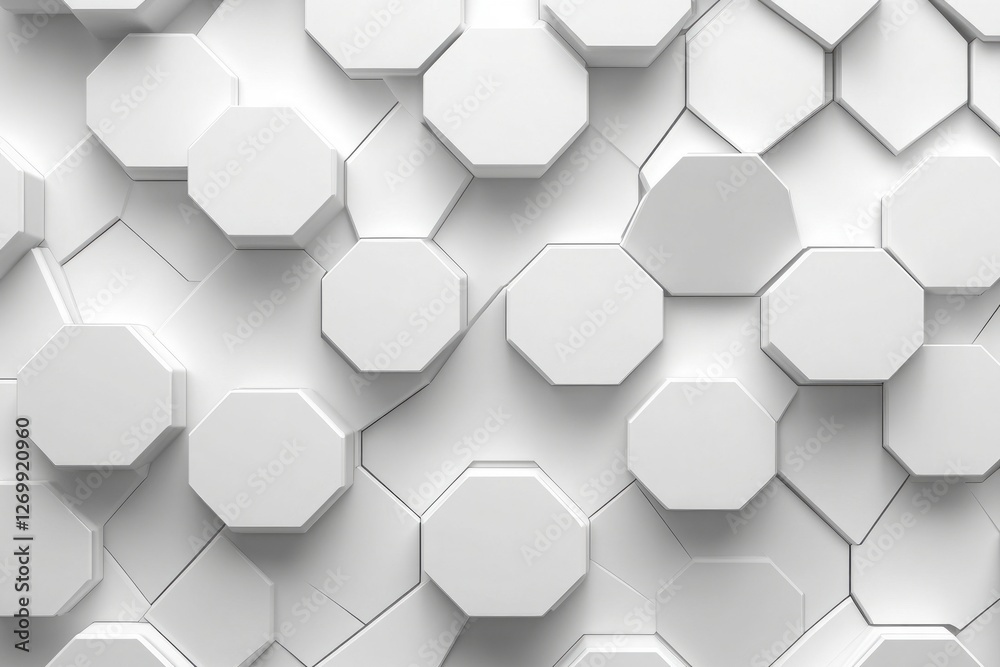 Abstract white background with a hexagonal pattern for a technology concept vector presentation design background. Copy space available Abstract white background with a hexagonal pattern for a technology concept vector presentation design background. Copy space available