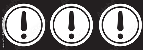 Warning caution sign icon in flat style. Exclamation mark symbol on triangle shape