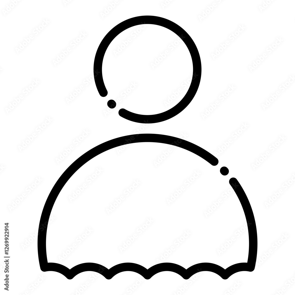 Line User vector illustration icon for your business needs Line User vector illustration icon for your business needs