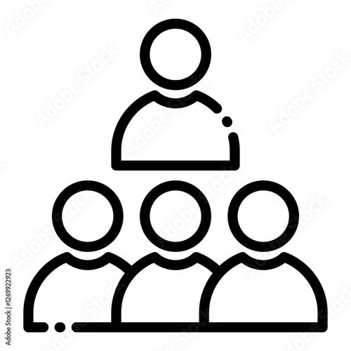 Line Audience vector illustration icon for your business needs