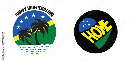Solomon Islands Independence  colours Illustrations