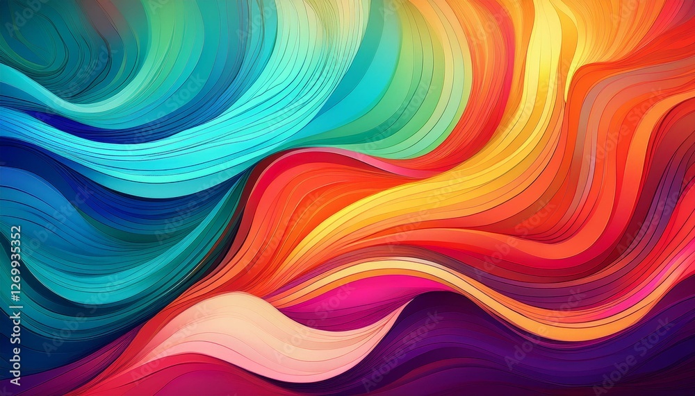 abstract background with multicolored waves abstract background with multicolored waves