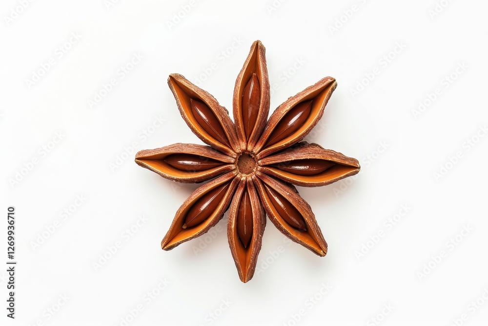 Stunning star-shaped spice brought to life on a clean white background, capturing nature's artistry isolated on transparent background Stunning star-shaped spice brought to life on a clean white background, capturing nature's artistry isolated on transparent background