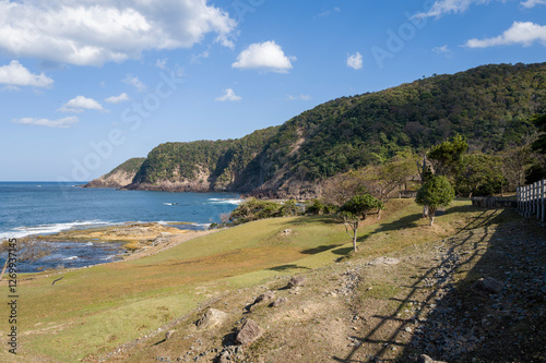 Goshikihama Beach in Asia, Japan, Kansai, Kinosaki, in summer, on a sunny day. photo