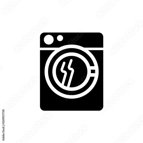 Tumble dryer - vector icon	