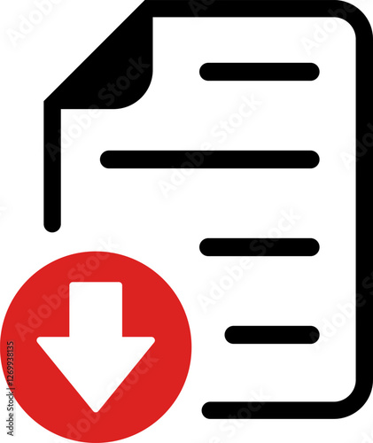 Download file, document, software icon set. Save raw, simple, web document, folder, link, PDF, files, doc icon Download - vector illustration.