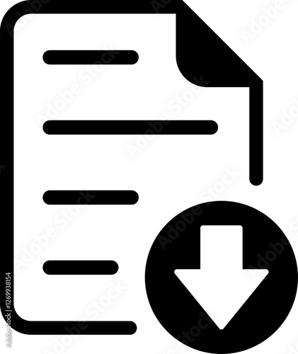 Download file, document, software icon set. Save raw, simple, web document, folder, link, PDF, files, doc icon Download - vector illustration.