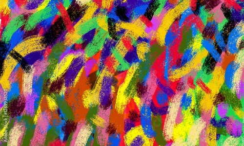 multi-colored smears create an interesting background