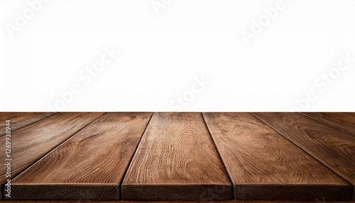 wooden tabletop isolated on background empty rustic wood table for montage product display or design key visual layout png file