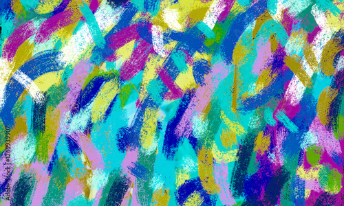 multi-colored smears create an interesting background