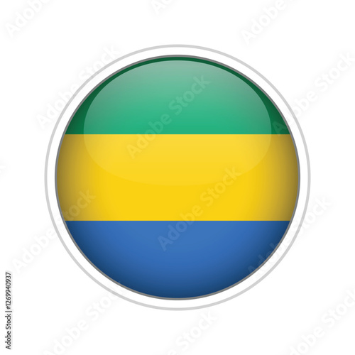 Free Download Gabon Flag Sphere Vector - GFXLoad