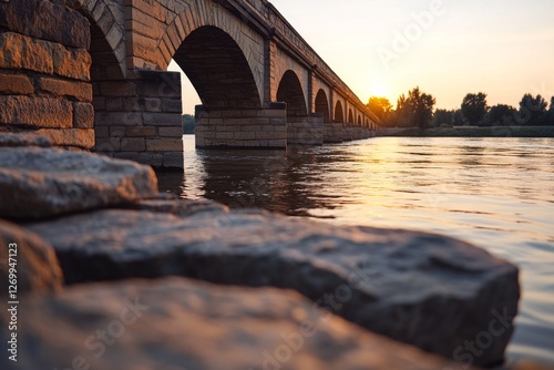 Nepomukbrücke in Rech (Ahrtal), seven months post-flood catastrophe photo