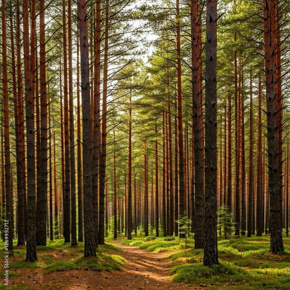 Fototapeta premium footpath in the forest