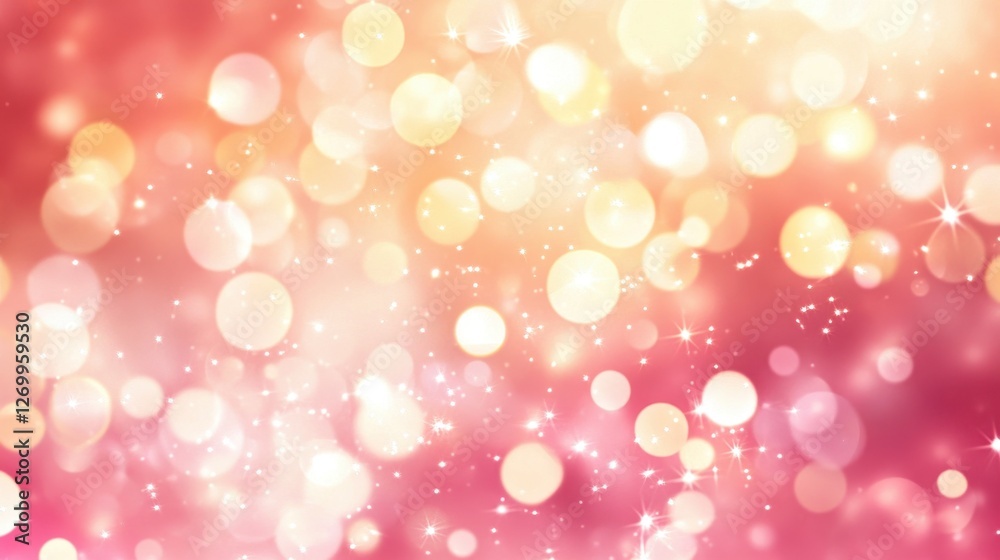 A vibrant, dreamy abstract background featuring soft pink and gold bokeh lights, creating a warm and festive atmosphere. A vibrant, dreamy abstract background featuring soft pink and gold bokeh lights, creating a warm and festive atmosphere.