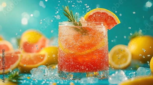 Fototapeta Naklejka Na Ścianę i Meble -  fresh fruit cocktail
