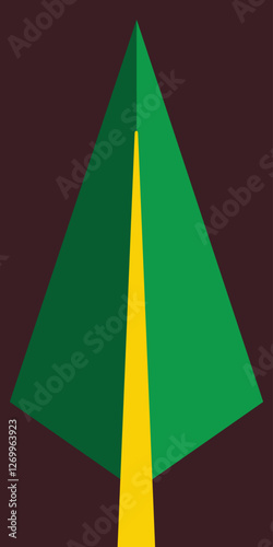 Spruce tree plant geometric design