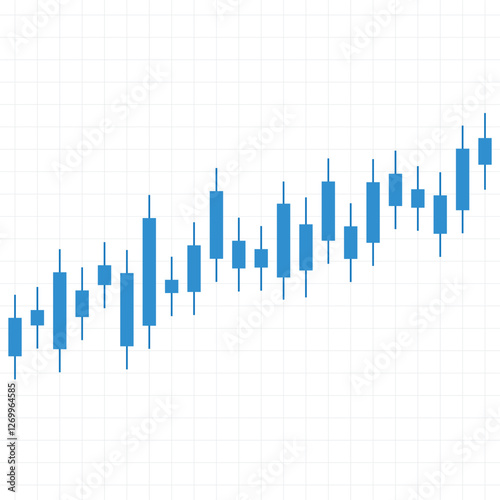 vector illustration of a blue graph