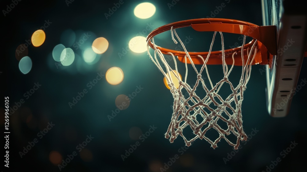 A close-up shot of a basketball hoop with a blurred background, capturing the essence of the game in a dramatic, atmospheric setting. A close-up shot of a basketball hoop with a blurred background, capturing the essence of the game in a dramatic, atmospheric setting.
