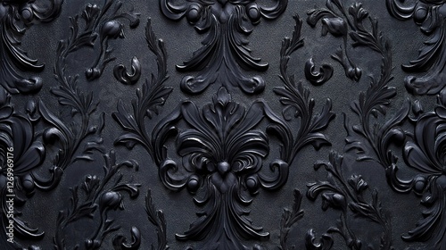 Textured wallpaper surface with intricate details.