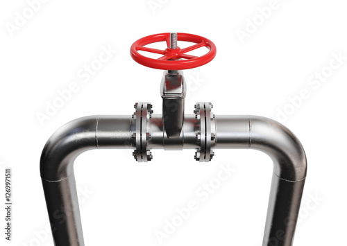 Bild auf Leinwand Pipe of gas, valve on the gas pipeline.