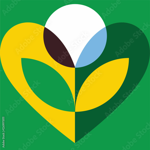 Love nature geometric pattern design