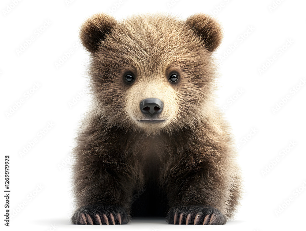 Cute Vector Bear With Playful Expression on a Simple White Background, Ideal for Children's Illustrations and Design Projects Cute Vector Bear With Playful Expression on a Simple White Background, Ideal for Children's Illustrations and Design Projects