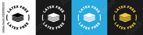 Latex free icon isolated on different backgrounds.