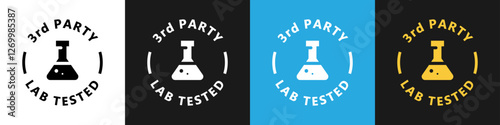 Third Party Lab Tested - vector sign for product isolated.