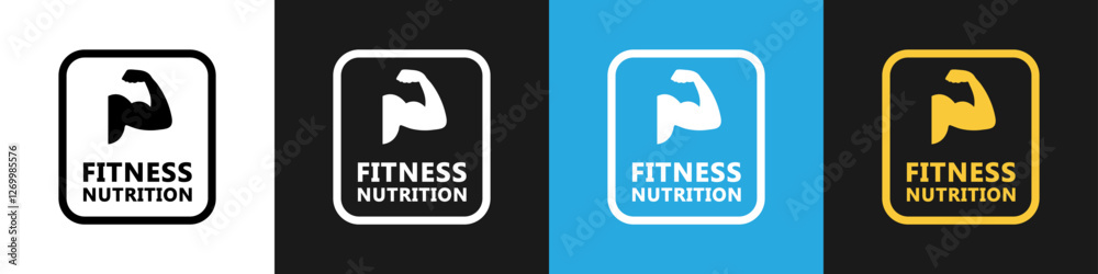 Fitness Nutrition - vector icon on different backgrounds. Fitness Nutrition - vector icon on different backgrounds.