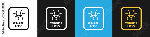 Weight Loss - vector icon isolated on different background.