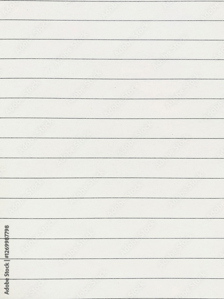 White lined paper texture with evenly spaced horizontal lines White lined paper texture with evenly spaced horizontal lines
