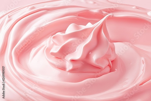 Pink Whipped Cream Swirl Delicious Dessert