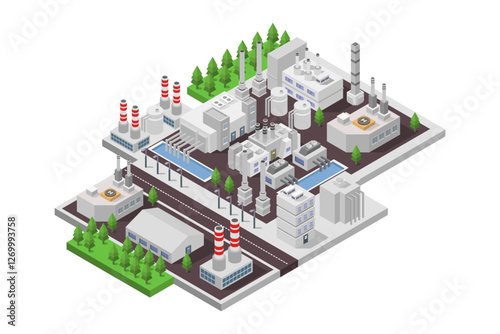 Alternative green electric generation station isometric